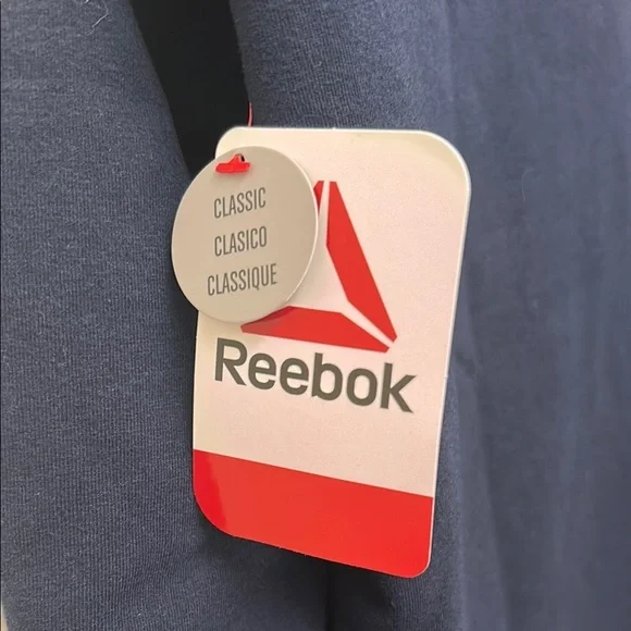 NWT Reebok Men's Navy Sweatshirt with Front Pocket - Small - Picture 4 of 5